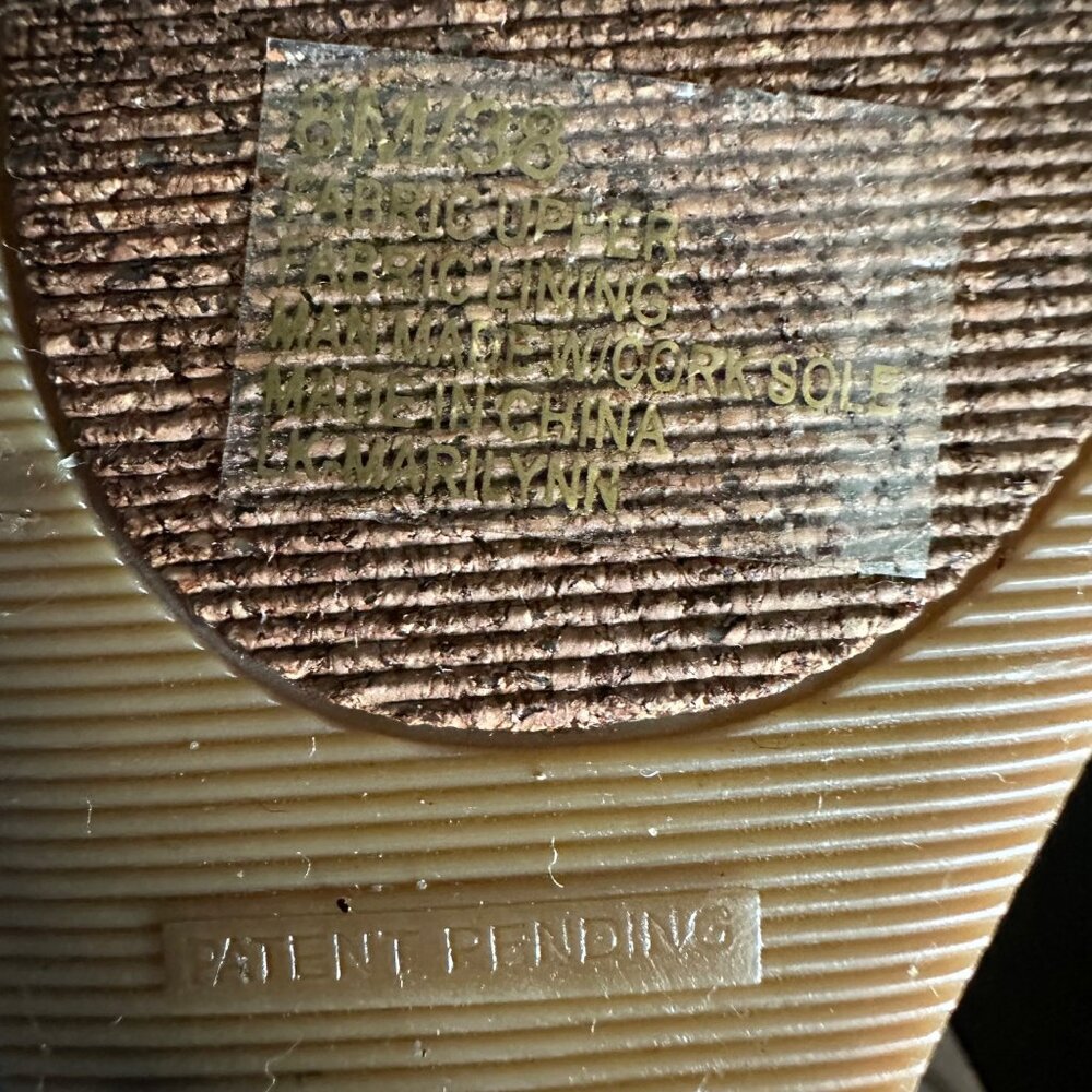 Lucky Brand Black Fabric Upper Wedge Sandals Size 7.5 - Picture 3 of 7